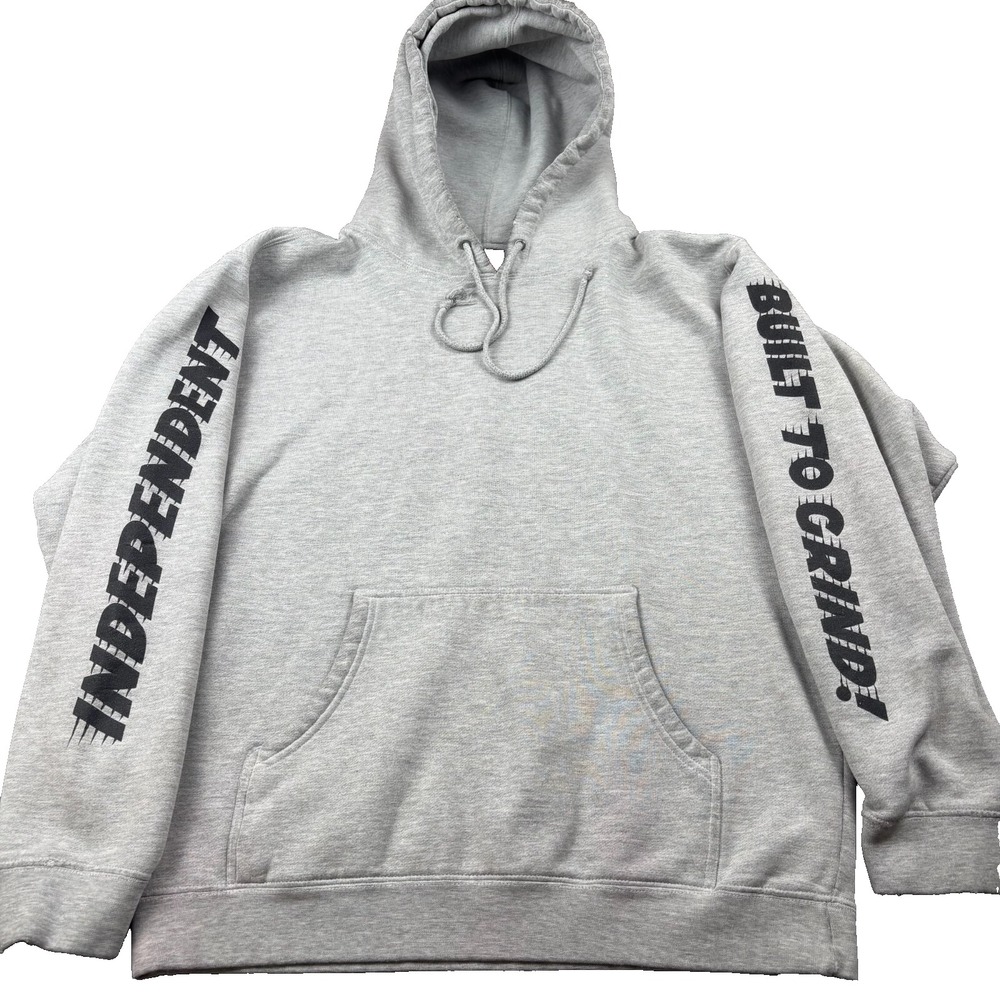 Vintage Y2K Built To Grind Hoodie Men's Gray Independent Truck Company Medium